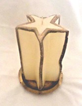 Original 1940&#39;s FTD star candle with brass drip-catch plate 7&quot; tall x 4&quot; - $39.99