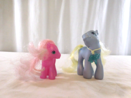 My Little Pony G3 Moon Dancer Brushable Hair Blue Moon Stars Hasbro 2002 + Pink - £10.91 GBP