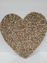 (1) Nicole Miller Valentines Beaded Sequins Heart Placemat Centerpiece Charger - $32.99
