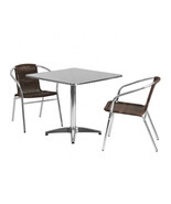 Flash Furniture TLH - ALUM - 32SQ - 020CHR2 - GG 31.5 in. Square Aluminu... - $525.77 CAD
