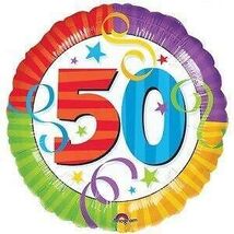 50th Birthday Mylar Balloon - $2.55