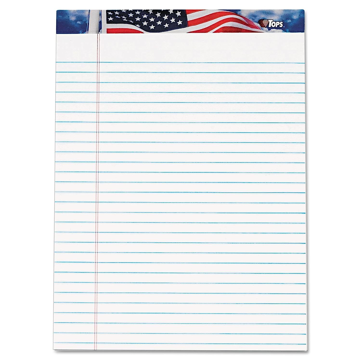 TOPS 75111 American Pride Writing Pad, Legal/Wide, 8 1/2 x 11 3/4, White, 50 She - $48.99