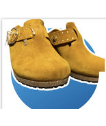 Papillio Women's US 9 Soley Ring-Buckle Wedge Sandals  Sued  Mustard New - $68.37