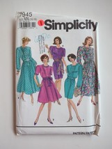 Simplicity 7945 Sewing Pattern Sizes 10-16 Misses/ Petite Dress Full Skirt Uncut - £8.32 GBP