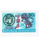 Stamps Indonesia IMO-WMO Centenary Scott #840 MNH - £1.05 GBP