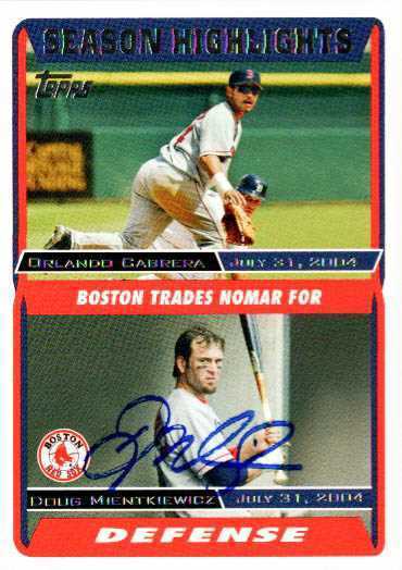 Doug Mientkiewicz Signed Autographed Trading Card - Boston Red Sox - $15.00