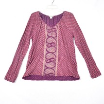 Lucky Brand Women&#39;s Boho Blouse Size XL Paisley Long Sleeve - $23.69