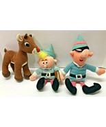 RUDOLPH THE RED NOSED REINDEER Set of 3 Hermey Rudolph and Tall Elf Plus... - $24.75