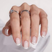 BTArtbox Press On Nails - White French Tip Press on Nails Square, Glue O... - $273.23 MXN