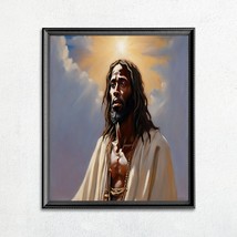 By The Sun African Black Jesus Painted Print &quot;8x10&quot; Framed By Shantress Nicole - £12.85 GBP