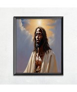 By The Sun African Black Jesus Painted Print &quot;8x10&quot; Framed By Shantress ... - $21.90 CAD