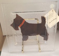 D &amp; J Glassware -Scottie Dog Plate  - Size 15 cm x 15 cm - £17.29 GBP