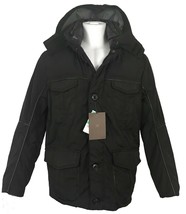 NEW $350 Macy's Tasso Elba Parka Jacket!  Black with Black Detail Heavier Weight - $109.99
