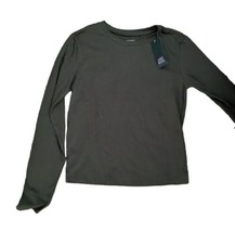 Wild Fable Women’s Long Sleeve Shirt  Small  Semi Cropped OLIVE  New With Tags - £3.49 GBP