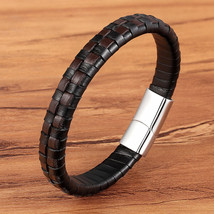 XQNI Classic Design Hand-woven Bracelet Personality Gift For Men Genuine Leather - £11.52 GBP