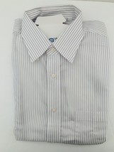 Hakuyosha Clean Living Uniqlo XL Striped White and Gray Buttoned-Down Shirt - £30.66 GBP