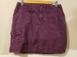 Womens Eddie Bauer Ripstop Skirt Size 2 Red Purple - £9.62 GBP