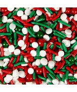 Traditional Medley Sprinkles Mix  Decorations 3.9 oz Wilton Christmas Or... - $4.74