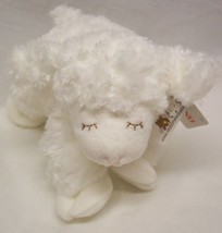 Baby Gund SOFT WHITE WINKY THE LAMB RATTLE 8&quot; Plush Stuffed Animal NEW - $18.32
