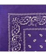 Dark Purple Western Southwestern Cotton Bandana Scarf - $282.25 MXN