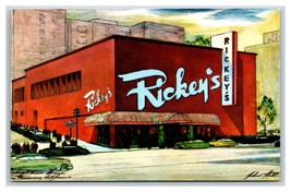Rickey&#39;s Steakhouse Restaurant San Francisco CA UNP Chrome Postcard U16 - £2.34 GBP