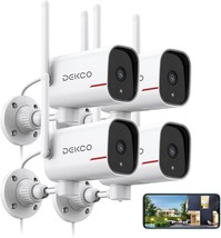 Dekco Home Security Cameras 1080P Pan Rotating 180° Wired Outdoor Security - £134.78 GBP