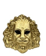 Golden lion mask. Masquerade mask and decoration mask - Halloween mask - $99.00