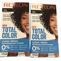 Revlon Total Color 30 DARKEST BROWN Clean and Vegan Lot Of 2 Discontinued - $41.38