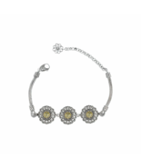 Filigree Art Citrine Gemstone Women Silver Link Bracelet Sterling Silver... - £53.77 GBP