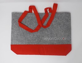 Beyond Scrubs Gray &amp; Red Felt Tote Bag - New - £10.39 GBP
