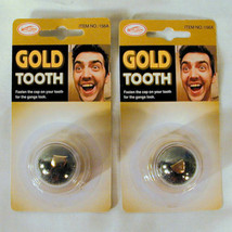 12 Gold Joke Tooth Funny Joke Gag Crazy Teeth Costume Fake Novelty Prop Drssup - £10.01 GBP