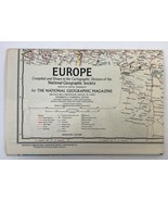 Europe Map by National Geographic Society, 1969 - Map ONLY - £3.50 GBP
