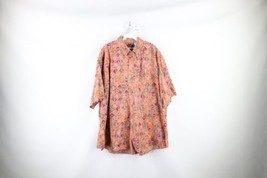 Vintage 90s Streetwear Mens 4XL Faded Geometric Bowling Hawaiian Button Shirt - £35.57 GBP