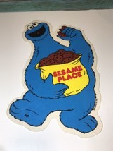 Vintage Muppets Sesame Place Cookie Monster Felt Pennant Sign Souvenir - $14.99