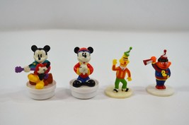 Disney Smarties Candy Tube Ends Cake Toppers Mickey Mouse Bert Ernie Jim... - $19.24
