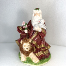 1995 House of Lloyd Christmas 11&quot; Tall Musical Peaceful Kingdom Santa Music Box - £20.17 GBP