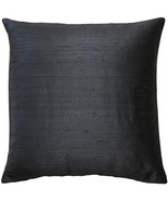 Sankara Black Silk Throw Pillow 20x20, with Polyfill Insert - £39.78 GBP