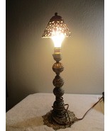 Antique Ornate Brass electric table lamp vintage 1940s - £116.28 GBP