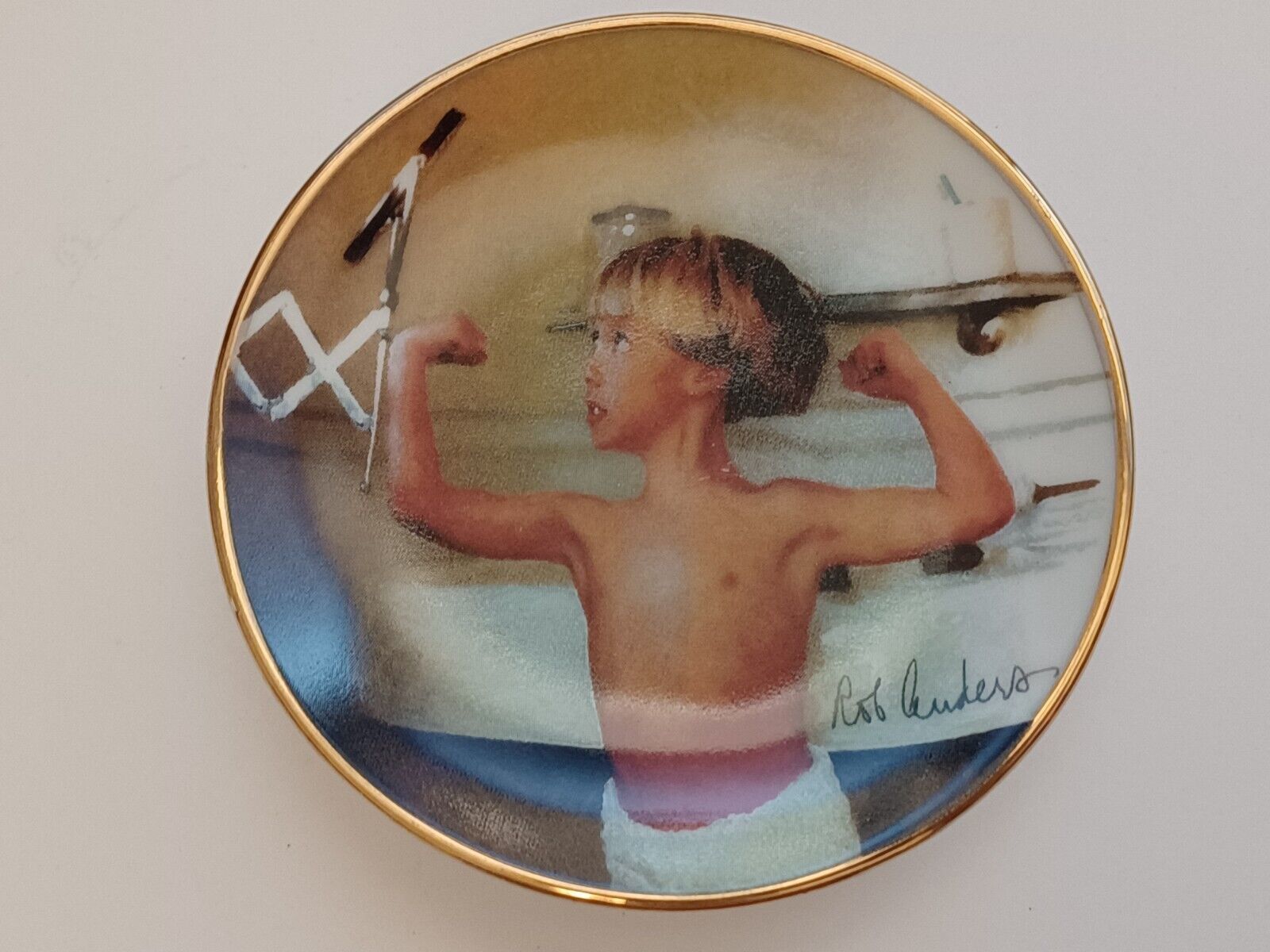 Mr. Muscles Collector Plate #3 with Box - Treasures of the Heart- Rob An... - $2.97