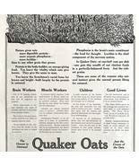 Quaker Oats 1911 Advertisement Hot Cereal The Good We Get Print Ad DWCC17 - $54.91 CAD