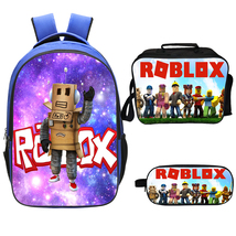 WM Roblox Backpack Lunch Box Pencil Case Outdoor School Package E - £32.96 GBP