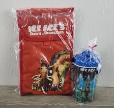 2009 Ice Age 3 Dawn Of The Dinosaurs Fold Up Cooler Bag &amp; Lenticular Flask - £30.81 GBP