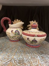 YOUNGS Heartfelt Kitchen Creations 3 PIECE Sugar Bowl with Lid &amp; Creamer... - $44.55