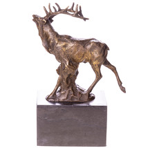 Majestic Bronze Deer Sculpture – A Timeless Symbol Of Grace And Strength - £160.41 GBP