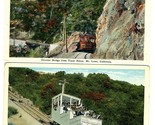 2 Mount Lowe California Postcards Cable Car &amp; Railway Below Circular Bridge - £14.22 GBP