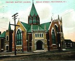 Cavalry Baptist Church Broad St Providence RI Rhode Island 1912 DB Postc... - $7.87