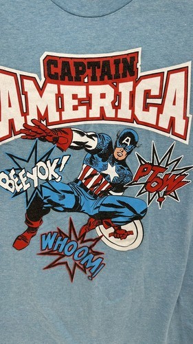 Marvel Captain America Shirt Size L Mens Shield Logo Comics Super Heroes Graphic Item image 2