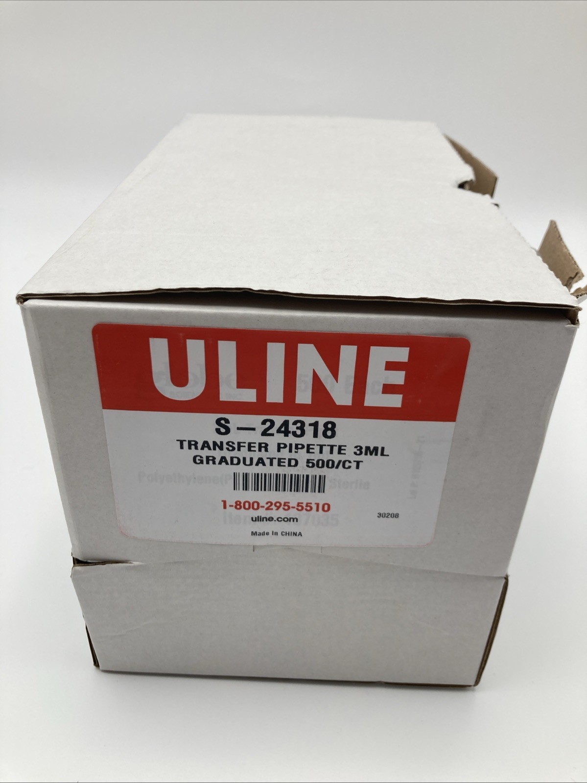 3mL Capacity Plastic Transfer Pipettes Graduated Dropper - Open Box - Uline - $23.50