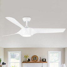 56 In.Intergrated LED Ceiling Fan with White ABS Blade - £162.15 GBP