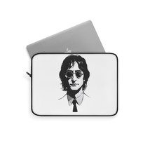 Stylish Laptop Sleeve: Protect Your Tech with Lennon&#39;s Legacy in Monochrome - £23.05 GBP